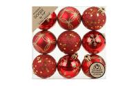 Inge Weihnachtskugel, Rot-Mix, 9 Stk.