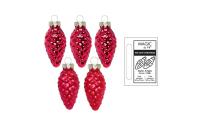 Inge Weihnachtskugel Zapfen, rot, 12 Stk.