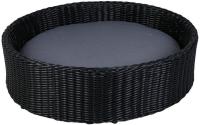 greemotionPET Hunde-Sofa Rattan-Optik rund