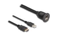 Delock HDMI A-Stecker&USB2 Typ-A Stecker,1m