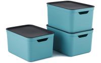 Rotho 3er-Set Dekoboxen blau A4 JIVE