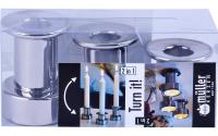 Müller Kerzenhalter 2 in 1 silber 3er Set