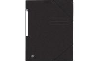 Oxford Gummibandmappe schwarz