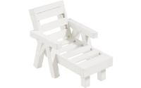 Hobbyfun Mini-Möbel Liege Holz weiss