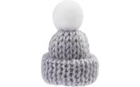 Hobbyfun Mini-Kleidung Strick Mütze hellgr