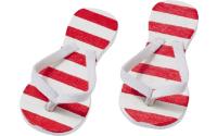 Hobbyfun Mini-Kleidung Flip-Flops rot gestr