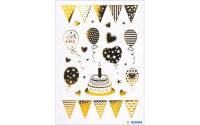 Herma Sticker Birthday Party Goldfolie