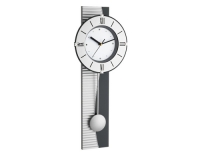 TFA Pendel Wanduhr XXL, Metalloptik