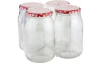 axentia Einmachglas Karo 948ml 4 Stk