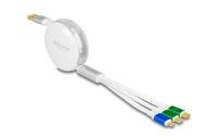 Delock USB 3 in 1 Aufrollladekabel Typ-A