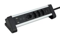 Schönenberger ALU Tisch-Steckdosenleiste