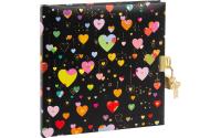 Goldbuch Tagebuch Heart dark