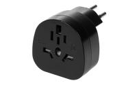 F.power Reiseadapter Welt-CH asym. schwarz