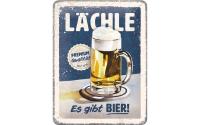 Nostalgic Art Schild Lächle....es gibt Bier