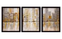 Wallxpert Bild Golden Art 3-teilig