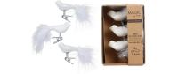 Inge Weihnachtskugel Pure White Vogel,3 Stk