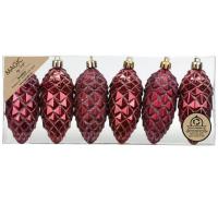 Inge Weihnachtskugel Bordeaux Red Zapfen