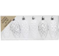 Inge Weihnachtskugel Weiss-Mix Zapfen