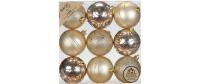 Inge Weihnachtskugel Creamy Gold, 9 Stück