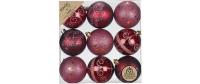Inge Weihnachtskugel Bordeaux Red, 9 Stk