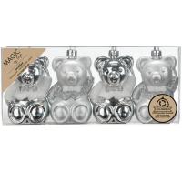 Inge Weihnachtskugel Winter Silver Teddybär