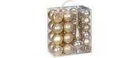 Inge Weihnachtskugel Creamy Gold mit Spitze