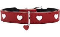 Hunter Halsband Love S-M (47), rot/schwarz
