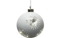 Dameco LED Glas Kugel Hänger D:12cm silber
