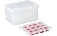 relaxdays Eiswürfelform Box mit 4 Formen