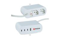 Steckdosenleiste Home Station 2xT13 60W USB