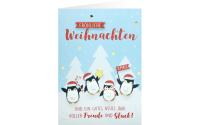 Sheepworld Weihnachtskarte Knopf Pinguine