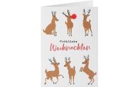 Sheepworld Weihnachtskarte Strick Rentiere
