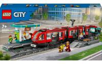 LEGO Strassenbahn mit Haltestelle