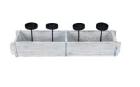 COCON Ziegelform mit 4 Kerzenhalter, weiss
