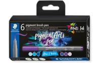 STAEDTLER Pigment Brush Pen 6er Schachtel