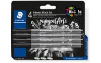 STAEDTLER Pigment Brush Pen 4er Schachtel