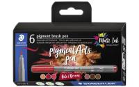 STAEDTLER Pigment Brush Pen 6er Schachtel