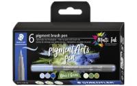 STAEDTLER Pigment Brush Pen 6er Schachtel