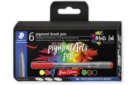 STAEDTLER Pigment Brush Pen 6er Schachtel