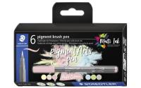 STAEDTLER Pigment Brush Pen 6er Schachtel