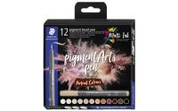 STAEDTLER Pigment Brush Pen 12er Schachtel