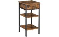 Vasagle Nachttisch Industrial,Schwarz-Braun