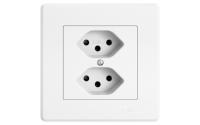 Feller EDIZIOliv Steckdose 2XT13, UP, weiss