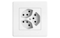 Feller EDIZIOliv Steckdose 3XT13, UP, weiss