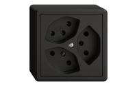 Feller EDIZIOliv Steckdose 3XT13, AP, schwa
