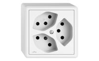 Feller EDIZIOliv Steckdose 3/1XT13, AP, wei