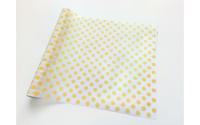 Dameco Dekostoff Weiss mit gelben Punkten