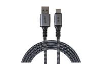 onit USB-Kabel A-C schwarz/grau 2m