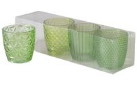 Boltze Windlicht Marilu, Glas, 4er Set