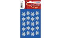 Herma Weihnachtssticker Sterne silber 21mm